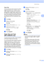 Page 39
General setup27
3
Paper Size3
You can use seven sizes of paper for printing 
copies: A4, A5, A3, 10 ×15 cm (4 ×6in.), 
Letter, Legal and Ledger and five sizes for 
printing faxes: Ledger, Letter, Legal, A3 and 
A4. When you change the size of paper you 
load in the machine, you will need to change 
the paper size setting at the same time so 
your machine can fit an incoming fax on the 
page.
aPress  Menu.
bPress  a or  b to choose 
General Setup .
Press  OK.
cPress  a or  b to choose  Paper Size ....