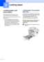 Page 2010
2
Loading paper and 
print media
2
The machine can feed paper from the 
standard paper tray or manual feed slot.
When you put paper into the paper tray, note 
the following:
If your application software supports 
paper size selection on the print menu, 
you can select it through the software. If 
your application software does not 
support it, you can set the paper size in 
the printer driver or by using the control 
panel buttons.
Loading paper in the standard 
paper tray2
You can load up to 250...