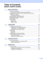 Page 5ii
Table of Contents 
(BASIC USERS GUIDE)
1 General information 1
Using the documentation ....................................................................................... 1
Symbols and conventions used in the documentation .................................... 1
Accessing the Advanced Users Guide, Software Users Guide and 
Network Users Guide ......................................................................................... 2
Viewing Documentation...