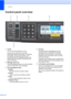 Page 22
Chapter 1
6
Control panel overview1
 
1On/Off You can turn the machine on or off.
If you turn the machine off, it will still 
periodically clean the print head. To maintain 
print quality, prolong print head life, and 
provide the best ink cartridge economy, you 
should keep your machine connected to the 
power at all times.
2 Message Center key Turns the Message Center on or off. It will flash 
when you have new voice messages.
3 Fax and telephone keys: „Redial
Redials the last 30 numbers called. 
„...