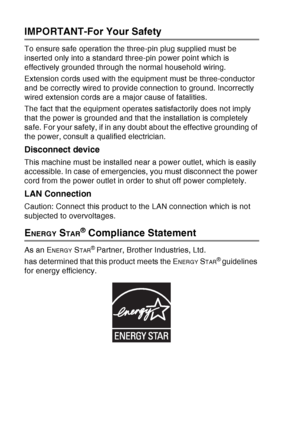 Page 14411 - 4   IMPORTANT INFORMATION
IMPORTANT-For Your Safety
To ensure safe operation the three-pin plug supplied must be 
inserted only into a standard three-pin power point which is 
effectively grounded through the normal household wiring.
Extension cords used with the equipment must be three-conductor 
and be correctly wired to provide connection to ground. Incorrectly 
wired extension cords are a major cause of fatalities.
The fact that the equipment operates satisfactorily does not imply 
that the...