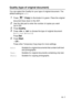 Page 135MAKING COPIES   10 - 7
Quality (type of original document)
You can select the Quality for your type of original document. The 
default setting is 
Auto.
1Press (Copy) to illuminate it in green. Place the original 
document face down in the ADF.
2Use the dial pad to enter the number of copies you want 
(up to 99).
3Press Quality.
4Press   or   to choose the type of original document 
(
Auto, Text or Photo).
Press 
Set.
5Press Start.
—OR—
Press other Temporary Copy keys for more settings.
Auto:Suitable for...