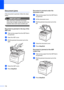 Page 145134
Document jamsC
If the document is jammed, follow the steps 
below.
IMPORTANT
After removing a jammed document, 
check that no paper scraps are left in the 
machine that could cause another jam.
 
Document is jammed in the top of the 
ADF unit
C
aTake out any paper from the ADF that is 
not jammed.
bOpen the ADF cover.
cPull the jammed document out to the 
right.
 
dClose the ADF cover.
ePress Stop/Exit.
Document is jammed under the 
document cover
C
aTake out any paper from the ADF that is 
not...