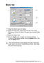 Page 142PRINTER DRIVER SETTINGS (WINDOWS® ONLY) 13 - 2
Basic tab
1Select the Media Type and Quality.
2Select the Paper Size, Page Layout, Border Line (if any), 
Orientation, number of Copies, the page order and Near Edge 
Print.
3Select the Paper Feed.
4Click the Apply button to apply your selected settings.
To return to the default settings, click the Default button, then 
click the Apply button.
* This area shows the current settings of Quality, Paper Size, 
Page Layout, Orientation, Collate/Reverse Order,...