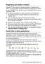 Page 196HOW TO SCAN USING WINDOWS® 15 - 21
Organizing your items in folders
PaperPort® has an easy-to-use filing system for organizing your 
items. The filing system consists of folders and items that you select 
to view in Desktop View. An item can be a PaperPort
® item or a non-
PaperPort® item:
Folders are arranged in a “tree” structure in the Folder View.
You use this section to select folders and view their items in 
Desktop View.
You can simply drag and drop an item onto a folder.
When the folder is...