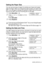 Page 52INITIAL SETUP 4 - 2
Setting the Paper Size
You can use two sizes of paper for printing your faxes and copies-
letter and legal. When you change the type of paper you load in the 
MFC, you will need to change the setting for Paper Size at the same 
time so your MFC can fit an incoming fax on the page. 
1Press Menu/Set, 1, 2. 
2Press  or  to select LETTER 
or 
LEGAL. 
Press Menu/Set.
3Press Stop/Exit.
Setting the Date and Time
Your MFC displays the date and time, and prints it on every fax you send.
If...