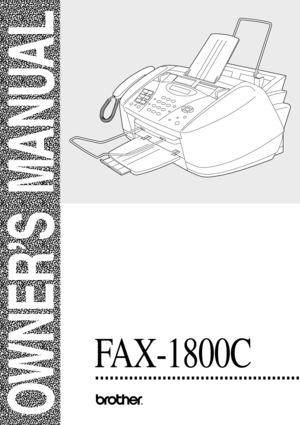 Page 1®
OWNER’S MANUAL
®
FAX-1800C 
