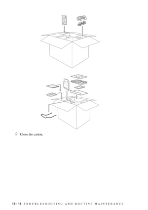 Page 12815 - 14   TROUBLESHOOTING AND ROUTINE MAINTENANCE
9Close the carton.  