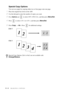 Page 10011 - 5   MAKING COPIES
Special Copy Options
You can save paper by copying either two or four pages onto one page.
1Place the original face down in the ADF.
2Use the dial pad to enter the number of copies you want.
3Press Options and   to select OPT: SPECIAL, and then press Menu/Set. 
4Press  to select 2 IN 1 or 4 IN 1, and then press Menu/Set.
5Press Copy. —OR—Press   for additional settings.
2 in 1
4 in 1 
Special Copy Options (2in1 or 4in1) are not available with 
Enlarge/Reduce.
or
or
or 