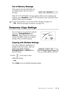 Page 97MAKING COPIES   11 - 2
Out of Memory Message
If the memory becomes full while you 
are making copies, the LCD shows a 
message:
If the OUT OF MEMORY message appears while you are scanning your 
originals, press Stop/Exit to cancel. You will need to clear some faxes from 
memory before you can continue.
 
Temporary Copy Settings
You can improve your copies by using the 
Copy keys: Enlarge/Reduce and 
Options.  These settings are temporary, 
and the FAX/MFC returns to its default 
settings when you finish...