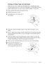 Page 12314 - 5USING BROTHER MACHINE AS A PRINTER
Printing on Thicker Paper and Card Stock
When the rear cover is lifted up, the machine has a straight paper path
from the manual feed slot to the rear of the printer. Use this paper feed and
output method when you want to print on thicker paper or card stock.
1Select manual feed mode in the printer driver.
2Send the print data as usual.
3Lift up the rear cover at the rear of              
the machine.
4Adjust the manual feed paper guides to the width of the paper...