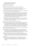 Page 13216 - 4IMPORTANT INFORMATION
Important Safety Instructions
1Read all of these instructions.
2Save them for later reference.
3Follow all warnings and instructions marked on the product.
4Unplug this product from the wall outlet before cleaning. Do not use
liquid or aerosol cleaners. Use a damp cloth for cleaning.
5Do not place this product on an unstable cart, stand, or table. The product
may fall, causing serious damage to the product.
6Slots and openings in the cabinet and the back or bottom are provided...