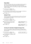 Page 50INITIAL SETUP4 - 6
Sleep Mode
Setting the Sleep Mode reduces power consumption while the machine is
idle.  You can choose how long the machine is idle (from 00 to 99
minutes) before it drops into sleep mode.  The timer automatically resets
when the machine receives a fax or PC data, or makes a copy. The default
setting is 0 minutes.
1For the FAX, press Function, 1, 5.
For the MFC, press 
Function, 1, 1, 5.
2Use the Dial pad to enter the amount of time the machine is idle before it
drops into sleep mode...