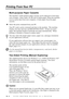 Page 12014 - 2USING BROTHER MACHINE AS A PRINTER
Printing From Your PC
Multi-purpose Paper Cassette
The machineÕs multi-purpose paper cassette can be adjusted to feed many
sizes of paper:  letter, legal, A4, B5 and A5 plain paper. When the machine
receives print data from your computer, it loads paper from the paper
cassette.
nSelect the print command from your PC.
Your PC sends a print command and data to the machine.  The machine
displays the date and time and RECEIVING DATA.  If there are more
pages, the...