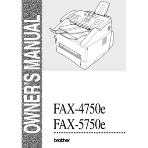 Page 1 
FAX-4750e
FAX-5750e
OWNER’S MANUAL 
