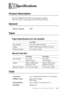 Page 141PRODUCT DESCRIPTION   S - 1
SSSpecifications
Product Description
The FAX-4100 and FAX-4750e are plain paper fax models.
The FAX-5750e is a plain paper fax model with PC interface.
General
Paper
Paper Specifications for the Cassette
Manual Feed Slot
Copy
Memory Capacity8MB
Cut Sheet
Basis Weight: 16 to 28 lb. (60 to 105 g/m
2)
Caliper: 0.003 to 0.005 inches. (0.08 to 0.13 mm)
Moisture Content: 4% to 6% by weight
Cut Sheet Envelopes
Basis Weight: 16 to 43 lb.
(60 to 161 g/m
2)20 to 24 lb.
(75 to 90 g/m2)...