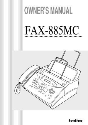Page 1 
FAX-885MC
OWNER’S MANUAL OWNER’S MANUAL 