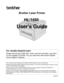 Page 1Brother Laser Printer
HL-1435
Users Guide
Version 0
For visually-impaired users
Please see the two HTML files, index_win.html and index_mac.html, 
on the supplied CD-ROM. You can read them with Screen Reader 
‘text-to-speech’ software.
You must set up the hardware and install the driver before you can use the printer.
Please use the Quick Setup Guide to set up the printer. You can find a printed copy in the box or view 
it on the CD-ROM we have supplied.
Please read this User’s Guide thoroughly before...