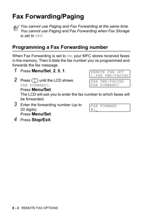 Page 102?086-46G4;48
!.)!	,!	
!	!!.)!		

	 	

ON	-.
		


	,

	E		
	 	
,
	$	
,8:9,
 	1 

FAX FORWARD?,
	
$	
,,
A.> 0

	
	
 
 
	 	,
6
	
	 		2

&
3,
	
$	
,,
	+,5.,
,...