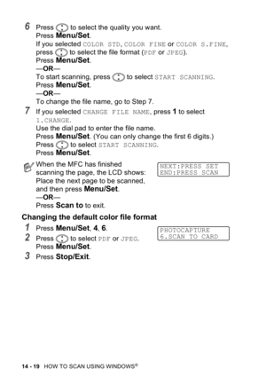 Page 18494F
	 


:
 
,
	
$	
,,
;
COLOR STDCOLOR FINE	COLOR S.FINE
	 


	
2PDF	JPEG3,
	
$	
,,
T%T

	

	 

START SCANNING,
	
$	
,,
T%T




+,
;
CHANGE FILE NAME	9


1.CHANGE,
9


	
,
	
$	
,,2/


	
7
,3
	 

START SCANNING,
...