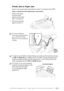 Page 177TROUBLESHOOTING AND ROUTINE MAINTENANCE   19 - 4
Printer Jam or Paper Jam
Remove the jammed paper depending on where it is jammed in the MFC.
Paper is jammed in the multi-purpose sheet feeder.
1Remove any paper 
from the multi-
purpose sheet feeder 
that is not jammed.
2Pull up the jammed 
paper to remove it. 
NoteIf you have difficulty 
removing the jammed paper, 
press and hold the Paper 
Release Lever as you pull out 
the page.
NoteTo improve the reliability of paper feeding, turn on Secure Feed mode...