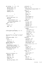 Page 201INDEX   I - 3
I
ink cartridges   2-1,   2-11,   2-12
Ink Dot Counter   2-12
Ink Management   1-3
installing   2-10
replacing   19-16
J
jacks   2-15,   2-16
convert to RJ11 jack   2-16
EXT. jack
external telephone   2-13
TAD (answering machine)   2-13
triplex adapter   2-16
jams
original   19-3
paper   19-3
L
LCD (Liquid Crystal Display)   1-3,   3-1
M
Macintosh® G3, G4 or iMac™ or iBook™
17-1
maintenance, routine   19-15
manual
receive   5-1
transmission   6-5
Memory Storage   4-5
Menu mode   3-1...