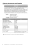 Page 4 
ii
 
Ordering Accessories and Supplies 
For best quality results use only genuine Brother accessories, available at most 
Brother retailers. If you cannot find the accessory you need and you have a Visa, 
MasterCard, Discover, or American Express credit card, you can order 
accessories directly from Brother. (In the USA, you can visit us online for a 
complete selection of Brother accessories and supplies available for purchase.)
 
IMPORTANT
 
For technical and operational assistance, you must call the...