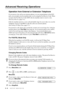 Page 485 - 6   SETUP RECEIVE
Advanced Receiving Operations
Operation from External or Extension Telephone
If you answer a fax call on an extension phone or on an external phone in the EXT. 
jack, you can make your fax machine take over by using the Fax Receive Code. When 
you press the Fax Receive Code   5 1, the fax machine starts to receive a fax. 
(See Easy Receive, page 5-4.)
If the fax machine answers a voice call and double-rings for you to take over, use the 
Telephone Answer Code # 5 1 to take the call...