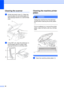 Page 10494
Cleaning the scannerB
aLift the document cover (1). Clean the 
scanner glass (2) and white plastic (3) 
with isopropyl alcohol on a soft lint-free 
cloth.
 
bIn the ADF unit, clean the white bar (1) 
and the glass strip (2) under it with 
isopropyl alcohol on a lint-free cloth.
 
Cleaning the machine printer 
platenB
WARNING 
Unplug the machine from the electrical 
socket before cleaning the printer platen 
(1).
  
If ink is scattered on or around the printer 
platen, wipe it off with a soft, dry,...