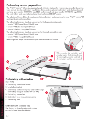 Page 907:2
C
B
A
B
F
DC
E
When removing the embroidery unit 
IURPWKHER[IRUWKH