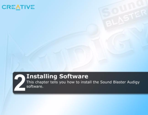 Page 292
Installing Software
This chapter tells you how to install the Sound Blaster Audigy 
software. 