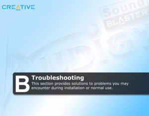 Page 54B
Troubleshooting
This section provides solutions to problems you may 
encounter during installation or normal use. 