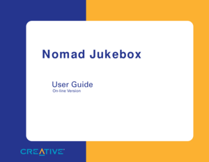 Page 1Nomad Jukebox
User Guide
On-line Version 