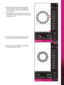 Page 1198:17
B
A
C
D
Embroidery mode - edit
4.  Open the selection menu and select design 
M_55. vp3 again. Center it by touching the 
wheel center icon when the touch function - 
move is active.
5.  Open Shape Creator. Select the clockwise circle 
in the list (A). Touch the keypad icon (B), enter 
16 and touch OK.
6.  Touch Select side positioning (D), select the 
third option in the popup and touch OK.
7.  Decrease the size to 54x54mm. Close Shape 
Creator by touching OK (C). 