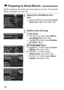 Page 126126
Set the camera to record the Live View image as a movie. To shoot still 
photos, see pages 107 and 136.
1Select [Live View/Movie func. 
set.].
 Under the [ 6] tab, select [Live View/
Movie func. set. ], then press .
2Enable movie shooting.
1 /C  Modes
  Turn the < 5> dial to select [ Movie 
recording], then press < 0>.
  Turn the < 5> dial to select [ Enable], 
then press < 0>.
d /s /f /a/F Modes
  Turn the < 5> dial to select [ LV func. 
setting], then press < 0>.
  Turn the < 5> dial to select...