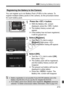 Page 213213
3 Checking the Battery Information
You can register up to six Battery Pack LP-E6’s to the camera. To 
register multiple battery packs to  the camera, do the procedure below 
for each battery pack.
1 Press the  button.
 With the Battery info. screen 
displayed, press the < B> button.
X The battery history screen will 
appear.
X If the battery has not been registered, 
it will be grayed out.
2Select [Register].
  Turn the < 5> dial to select 
[Register ], then press < 0>.
X The confirmation dialog will...