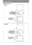 Page 182Product Specifications
182
■External View
Bolt holes (M6 x 4) 
for installation of 
ceiling attachment
WUX500
136 mm 
(5.4)
91.5 mm 
(3.6)
337 mm (13.3)72 mm 
(2.8)362 mm (14.3)
118 mm 
(4.6) 144.5 mm 
(5.7) 144.5 mm 
(5.7)289 mm (11.3)
33 mm (1.3)
301 mm (11.9) 370 mm (14.6)
337 mm (13.3)
Bolt holes (M6 x 4) 
for installation of 
ceiling attachment
WUX450ST
136 mm 
(5.4)
91.5 mm 
(3.6)72 mm 
(2.8)362 mm (14.3)
11 8  m m  
(4.6) 144.5 mm 
(5.7) 144.5 mm 
(5.7)289 mm (11.3)
33 mm (1.3)
301 mm (11.9) 415...