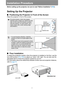 Page 4040
Installation Procedure
Before setting up the projector, be sure to read “Before Installation” (P20).
Setting Up the Projector
■Positioning the Projector in Front of the Screen
Place the projector in front of the screen.
■Floor Installation
To adjust the projection position when the projector is installed on the floor, use the 
lens shift function (P44, P56) to adjust up / down / left / right. You can also use the 
adjustable feet to incline the projector upward by up to 6°.
For information about the...