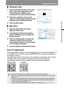 Page 55Projection Procedure
55
Basic Guide
Projection Procedure
■Windows Vista
1Open the [Control Panel] from the start 
menu, then select [Appearance and 
Personalization] - [Adjust screen 
resolution] in the [Control Panel Home].
2Select the resolution closest to the 
maximum output signal resolution of the 
projector from the [Resolution] list.
3Click the [OK] button.
■Mac OS X
1Open the Apple Menu and select 
[System Preferences].
2In the [System Preferences] window, 
click the [Displays] icon to display...