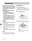 Page 205
Troubleshooting
11-2

Clearing Jams
When a jam occurs in the machine, the 
paper jam message appears on the LCD 
display. Check the jam location indicator 
where the jam occurs, then remove the 
jammed paper.
Check the following if you experience 
repeated paper jams:
Fan and tap the paper stack on a 
flat surface before loading it in the 
machine.
Check that the paper you are using 
meets the requirements for use. (See 
“Paper Requirements,” on p. 2-8.)
Make sure you have removed any 
scraps of paper...