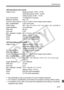 Page 217217
Specifications
• EF-S18-55mm f/3.5-5.6 ISAngle of view: Diagonal extent: 74°20’ - 27°50’Horizontal extent: 64°30’ - 23°20’
Vertical extent: 45°30’ - 15°40’
Lens construction: 11 elements in 9 groups
Minimum aperture: f/22 - 36
Closest focusing distance:0.25 m / 0.82 ft. (Fro m image sensor plane)
Max. magnification: 0.34x (at 55 mm)
Field of view:
207 x 134 - 67 x 45 mm / 8.1 x  5.3 - 2.6 x 1.8 in. (at 0.25 m)Image Stabilizer: Lens shift type
Filter size:58 mm
Lens cap: E-58
Max. diameter x length:...