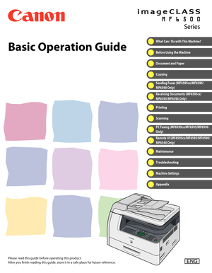 Page 1
Basic Operation Guide
Please read this guide before operating this product.After you finish reading this guide, store it in a safe place for future\
 reference. 