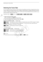 Page 48Selecting the Frame Rate
48
Selecting the Frame Rate
You can change the frame rate (the number of frames recorded per second) to change the look of your 
movies. When the recording mode is set to 28 Mbps LPCM (59.94P) or 28 Mbps (59.94P) for AVCHD 
movies or 35 Mbps (59.94P) for MP4 movies, the frame rate will automatically be set to 59.94P so you 
will not be able to select the frame rate.
1 Open the [Frame Rate] screen.
[FUNC.] > [MENU] >   > [Frame Rate]
2 Touch the desired frame rate and then touch [...