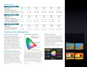 Page 7Amazing Color Quality and Control
Canon’s high-accuracy Color  
Management System (CMS) ensures 
accurate color reproduction for  
an extended color space and  
compensates for color variances  
due to lighting differences. The  
advantage: true HD-quality color  
even in the toughest conditions.
Crisp Blacks Enhance Shadow Detail
Precise control prevents the excess 
leakage of light, producing rich,  
detailed gradations even in the  
shadowed portions of images —  
recreating depth and dimension  
with...