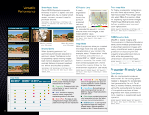 Page 8Photo Image Mode
For highly precise color temperature 
and color level adjustments, Canon 
has incorporated Photo Image Mode 
into select REALiS projectors. Ideal 
for displaying digital camera images, 
Photo Image Mode provides clearly 
UV