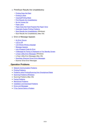 Page 1024Print/Scan Results Are Unsatisfactory