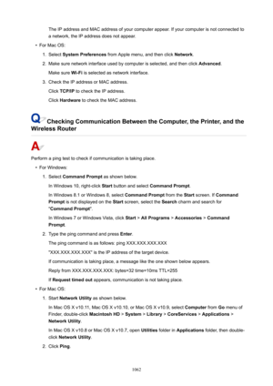 Page 1062The IP address and MAC address of your computer appear. If your computer is not connected toa network, the IP address does not appear.