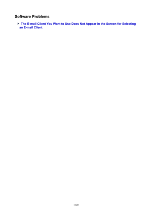 Page 1120SoftwareProblems
TheE-mailClientYouWanttoUseDoesNotAppearintheScreenforSelecting
anE-mailClient1120 