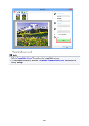 Page 663The combined image is saved.
Note
