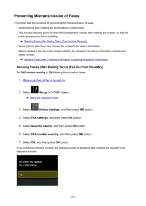 Page 929PreventingMistransmissionofFaxesThis printer has two functions for preventing the mistransmission of faxes.